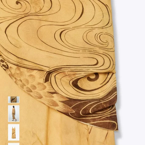 Zara Tan Floral Maxi Dress - Picture 7 of 16